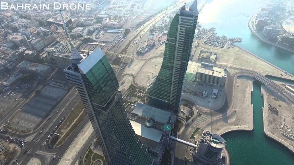 An aerial view of Manama